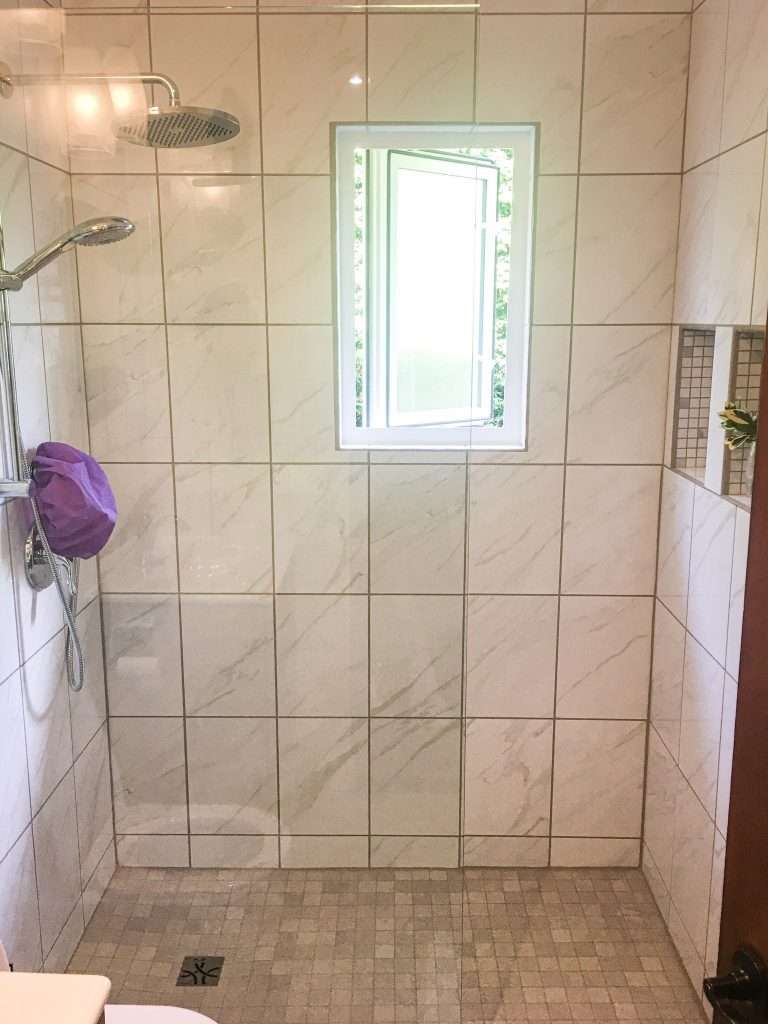 Shower in bathroom remodel