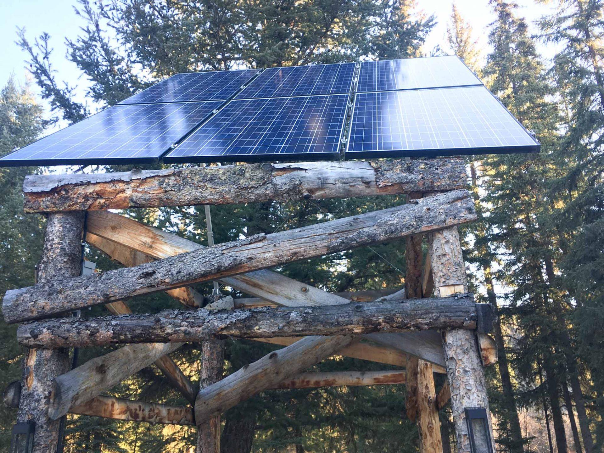 Solar panel installation in northern BC